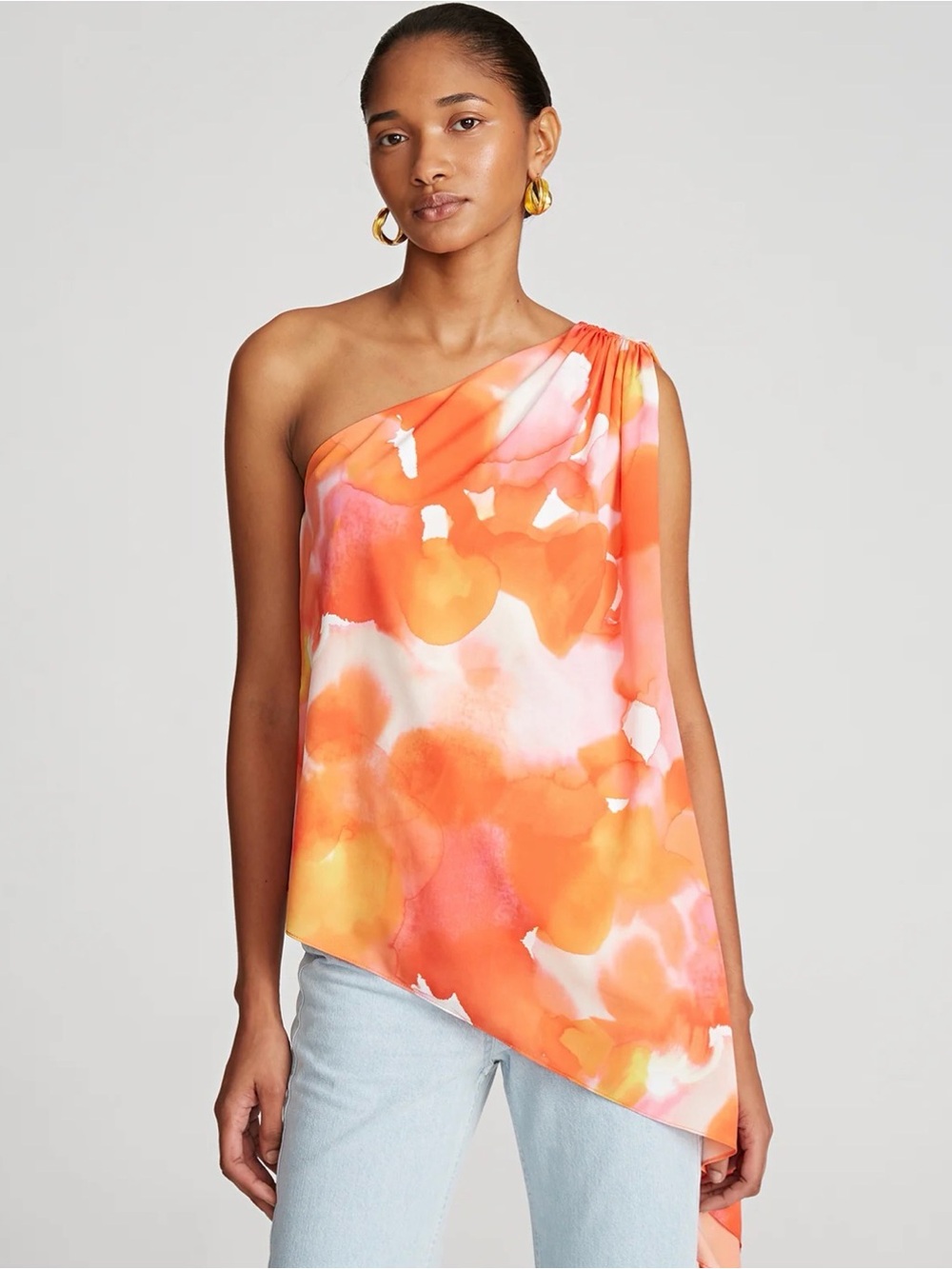 HALSTON STEFFI TOP IN CREPE DE CHINE